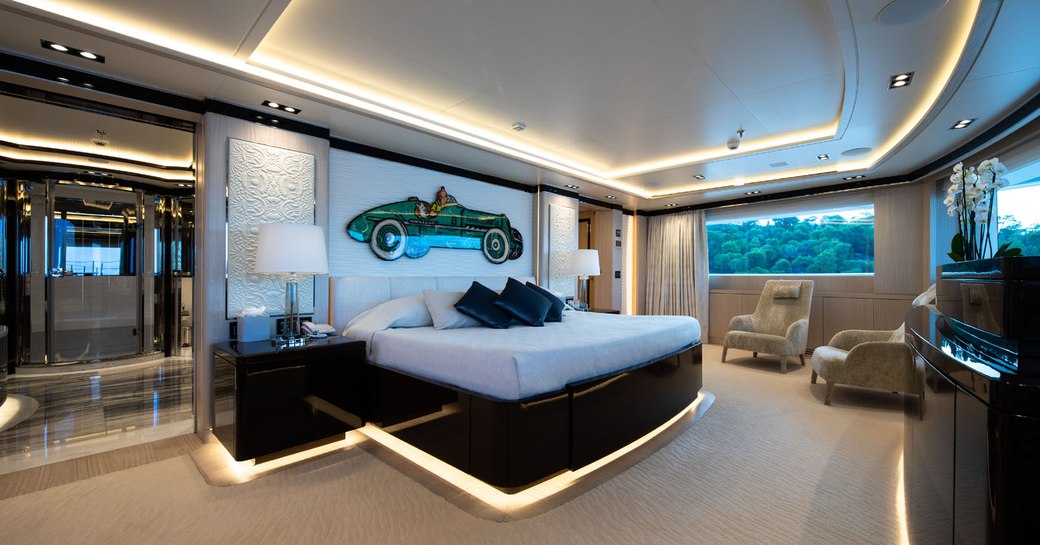 Guest cabin onboard charter yacht O'PTASIA