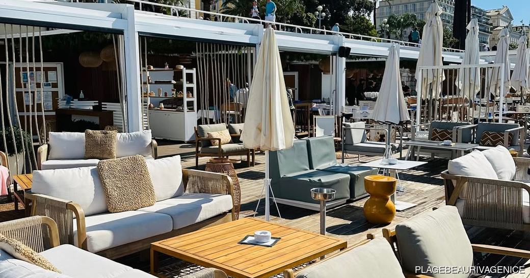 Plage Beau Rivage Nice lounge area