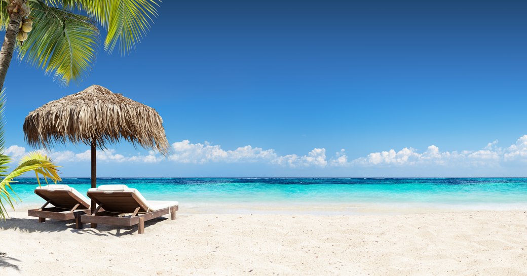 beautiful beach in Caribbean