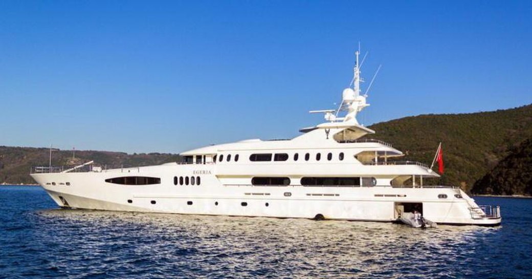 motor yacht 'Lord Of The Seas' underway