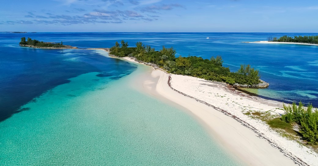 Sand bar in the Caribbean sea