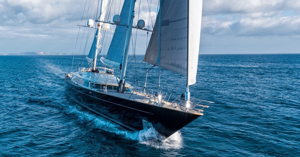 Charter yacht ASAHI at sea