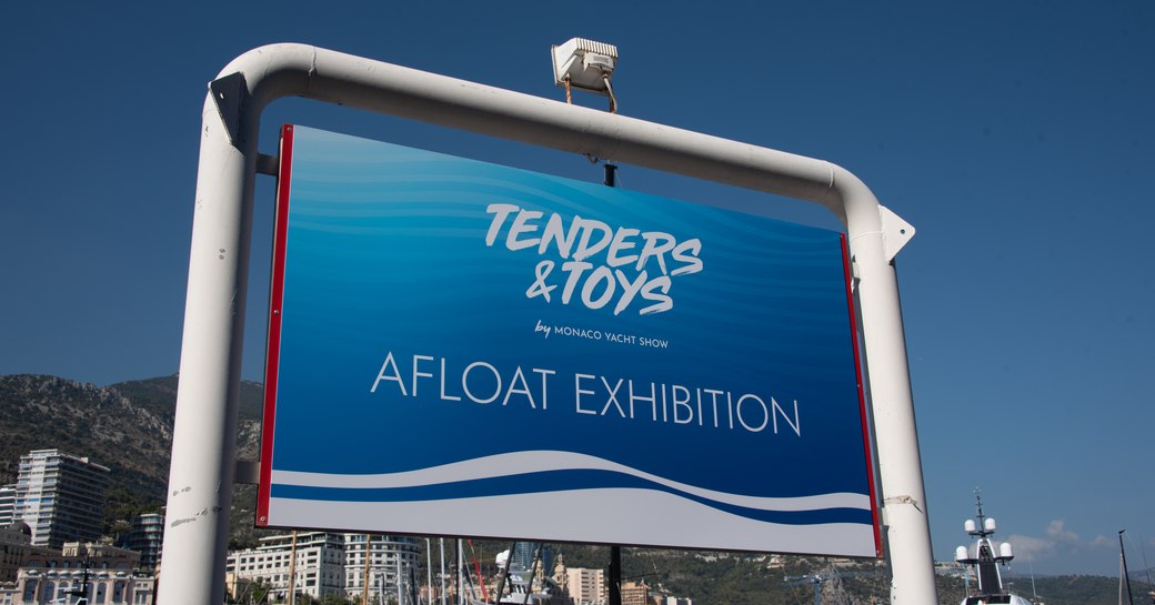 Tenders and toys sign at the MYS 2021