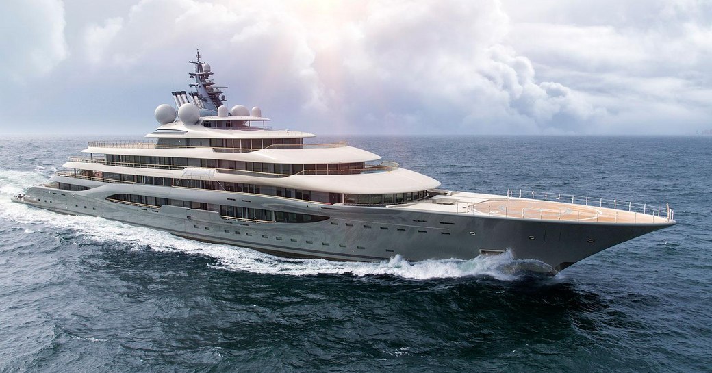 Superyacht SHU underway