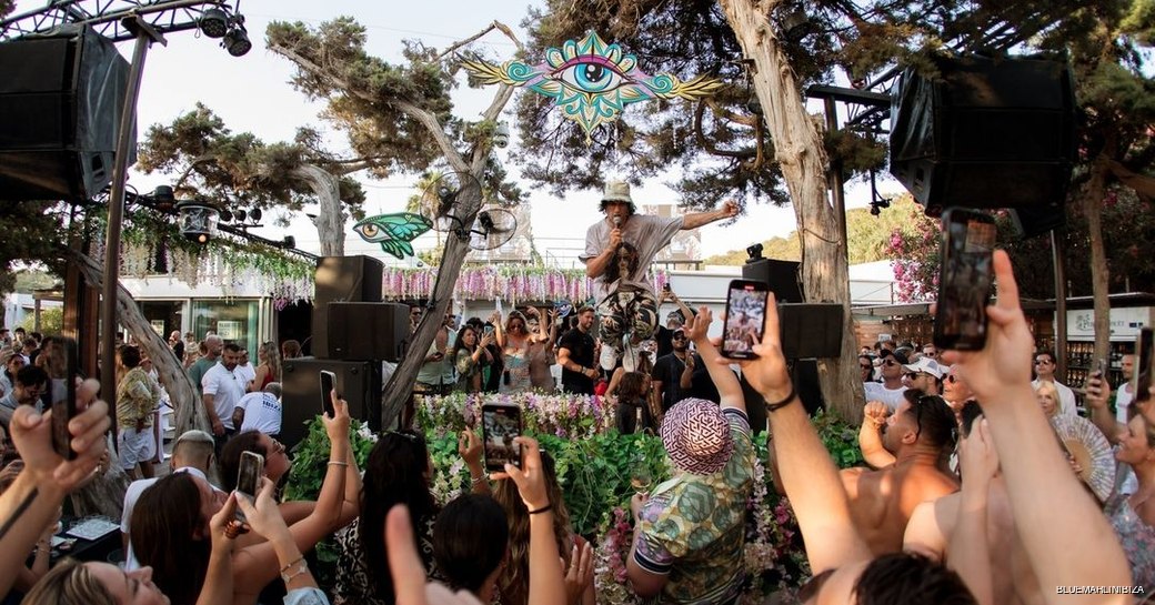 DJ and people partying at blue marlin Ibiza