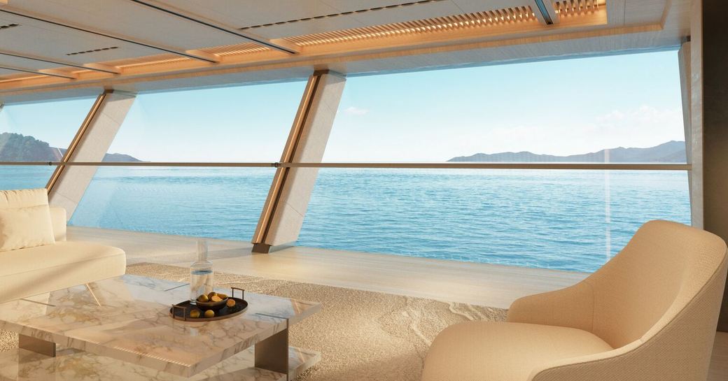 Observation deck onboard charter yacht REV OCEAN 