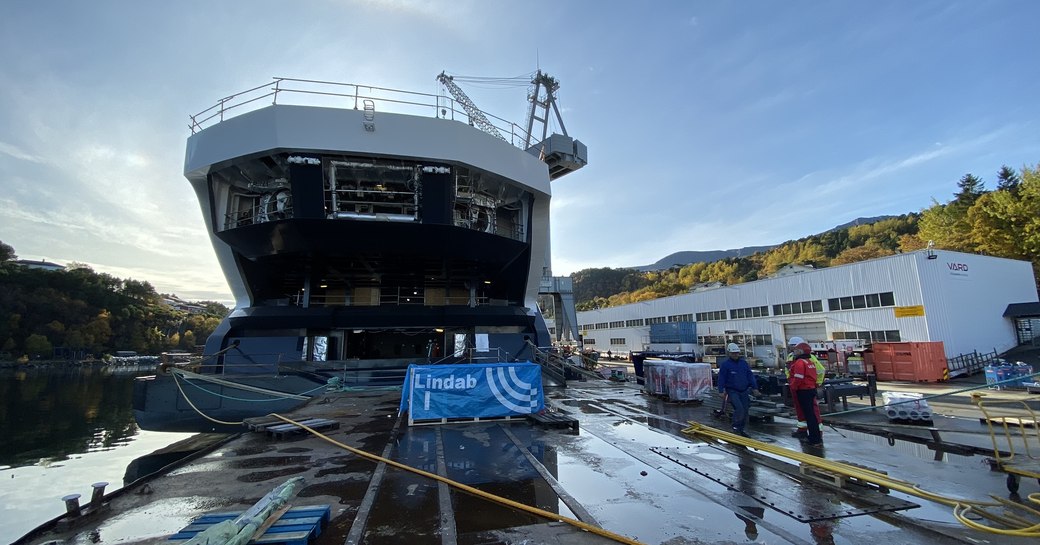 Aft of REV Ocean explorer vessel