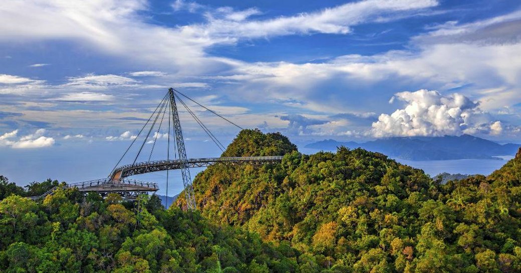 Overlooking the Langkawi Cable Car set among the lush jungle