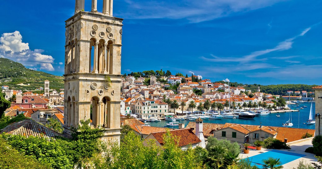 Overview of Hvar, Croatia