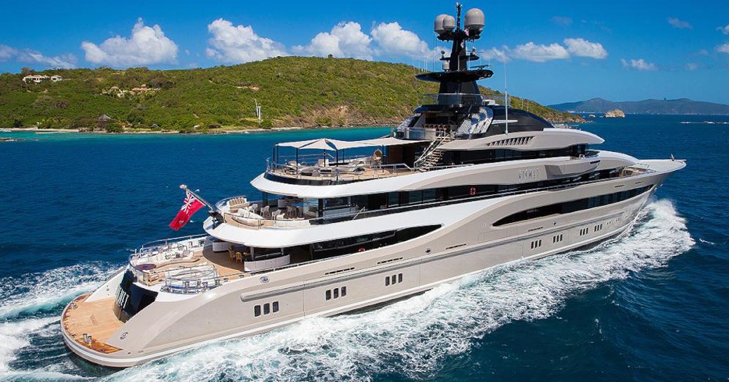 Superyacht KISMET underway