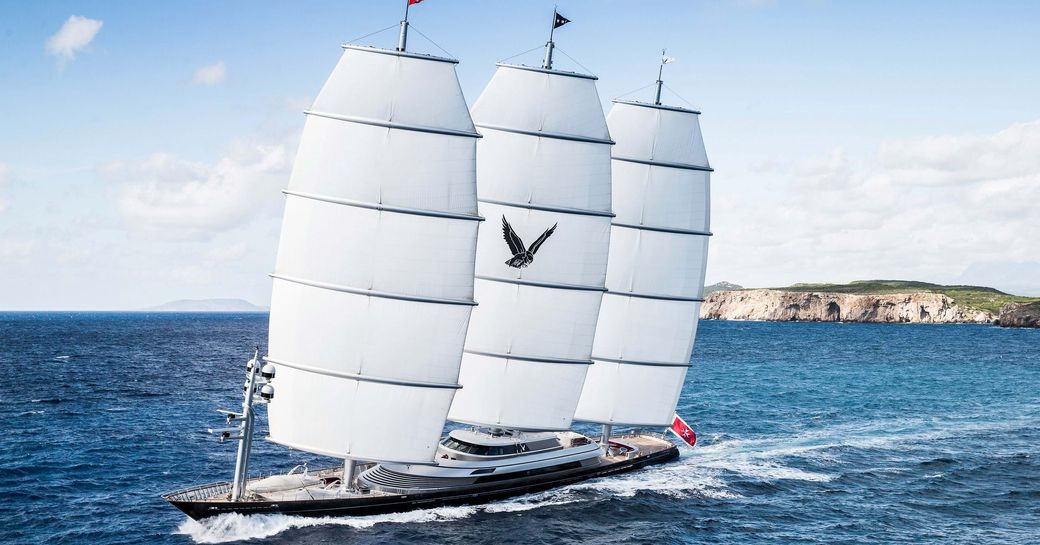 Charter yacht MALTESE FALCON at sea