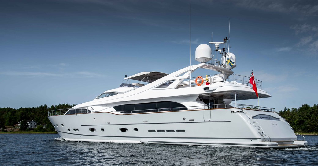 Superyacht Queen of Sheba on the water