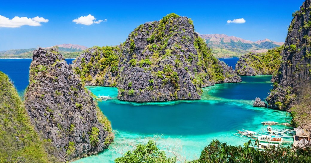 beautiful seascape of El Nido on Palawan Island in the Philippines 