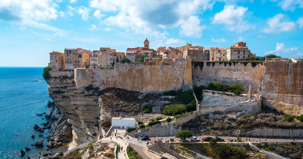 Bonifacio Old Town perched atop limestone cliffs