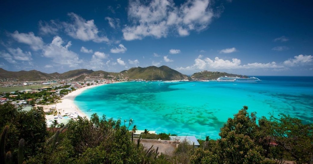 A panorama of the water surrounding St Martin