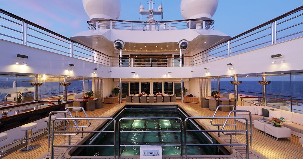 superyacht octopus swimming pool