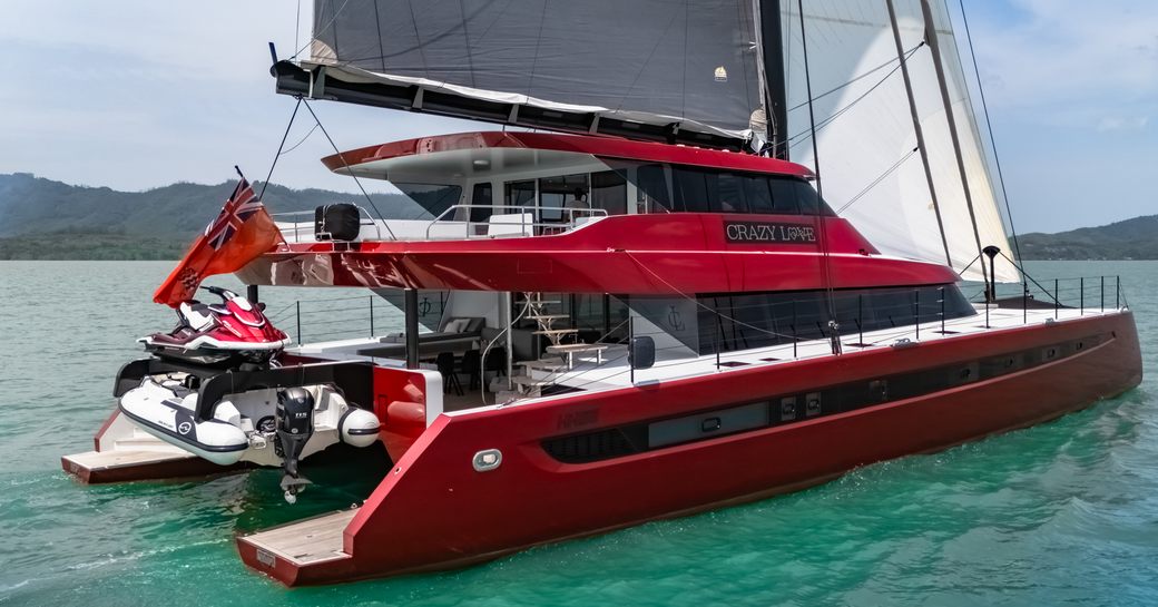 Aft view of sailing yacht charter CRAZY LOVE