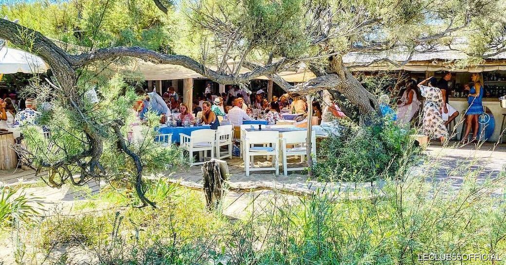 Club 55 St Tropez dining area