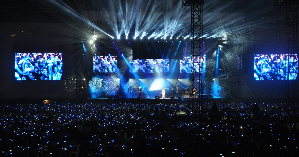 Crowds of people attend Du Arena for post-race concerts after F1 Abu Dhabi Grand Prix