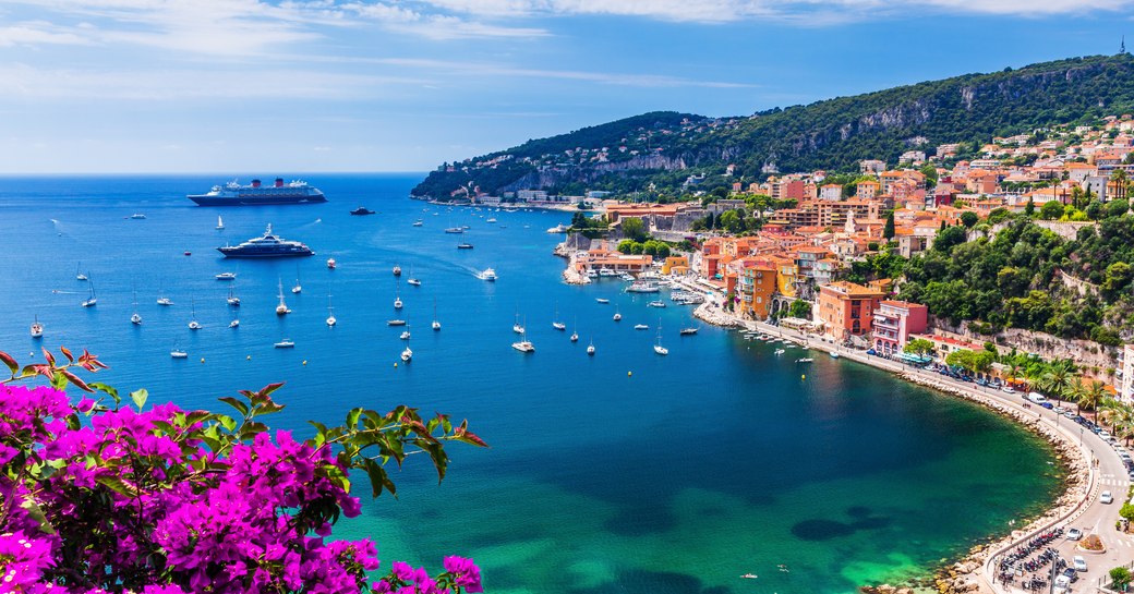 View over Villefranche on the French Riviera