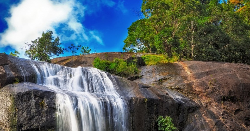 The Telaga Tujuh Waterfalls in Malaysia