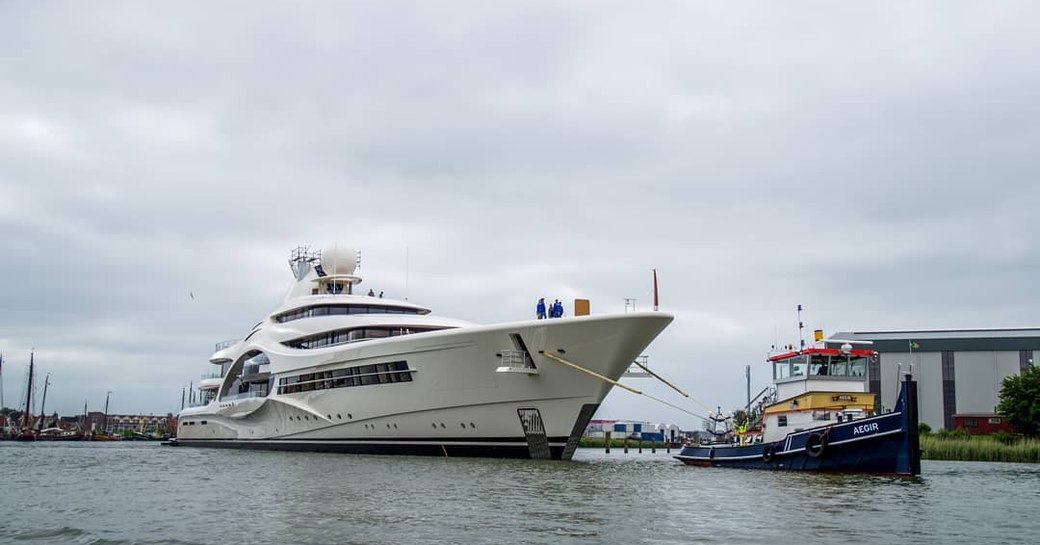 Feadship superyacht ANNA at the Dutch shipyard