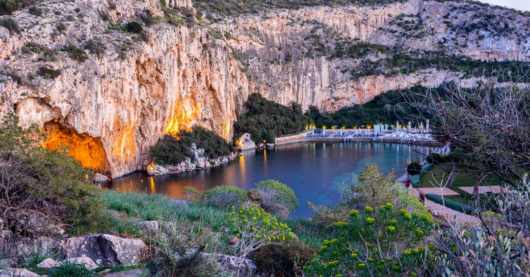 Beautiful lake in Vouliagmeni