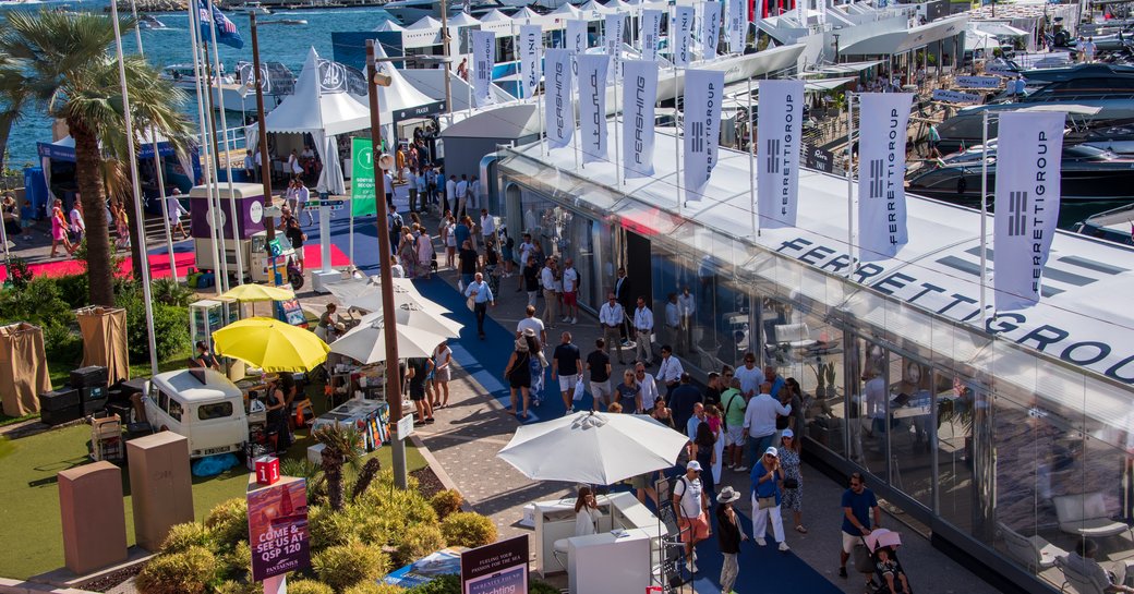 Cannes Yachting Festival exhibitors and red carpet