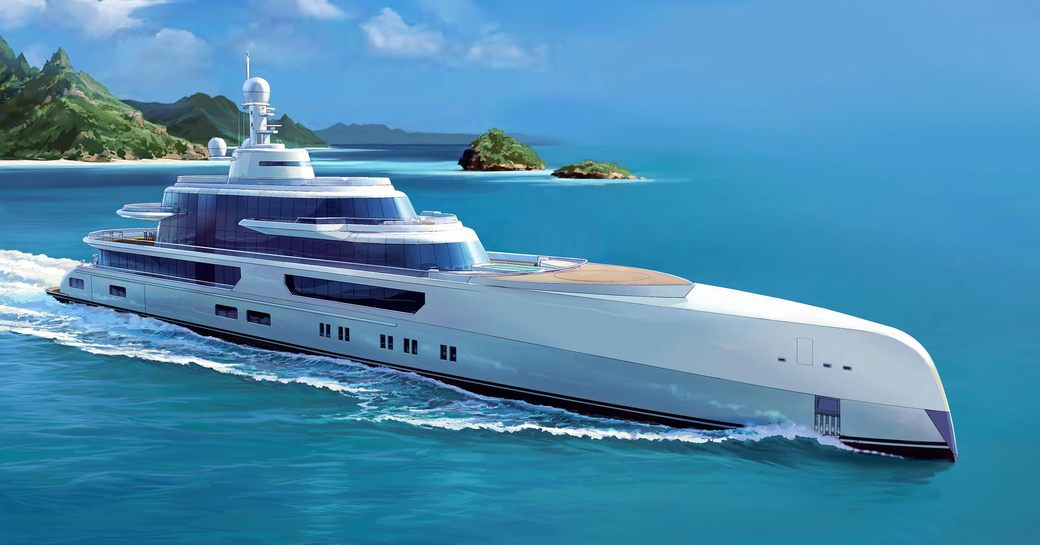 Rendering of luxury yacht EXCELLENCE