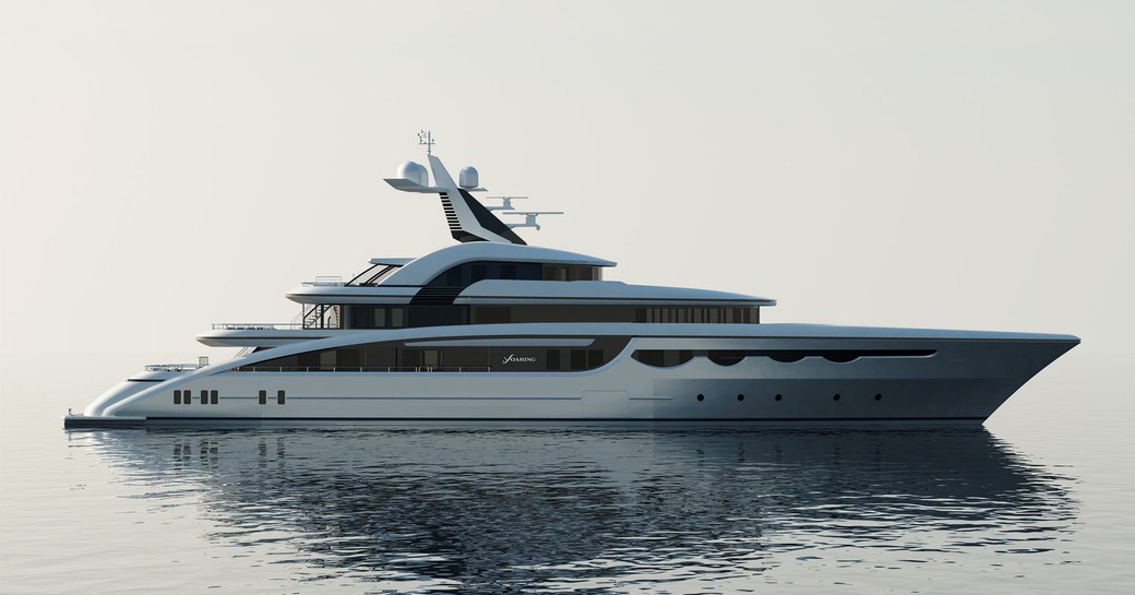 luxury yacht soaring rendering