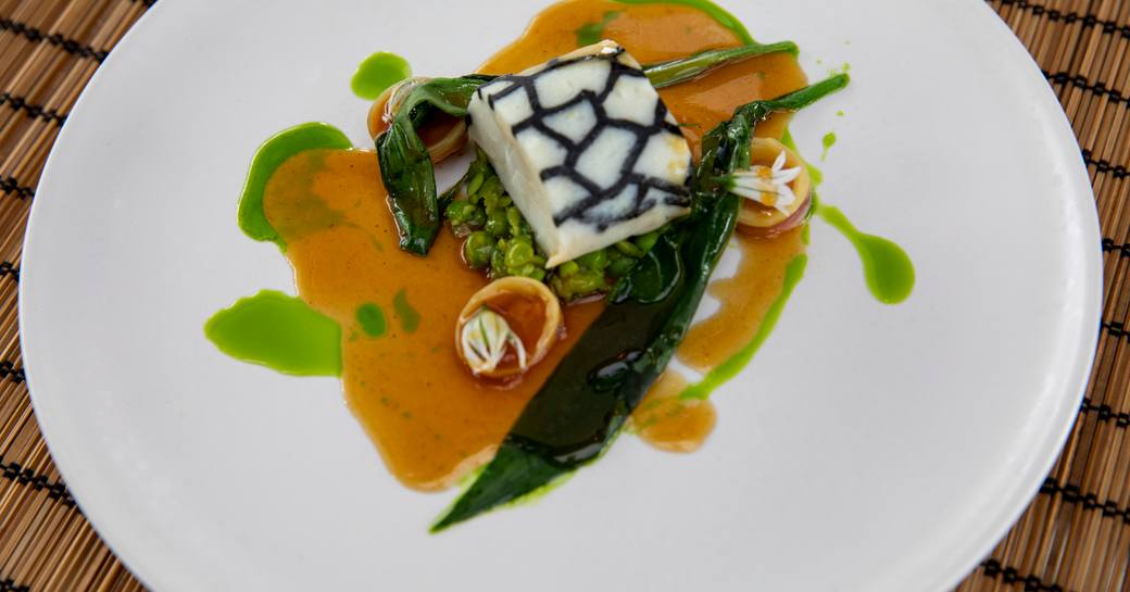 Plated superyacht cuisine