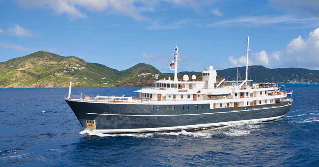 classic yacht SHERAKHAN cruises on a luxury yacht charter in CUba