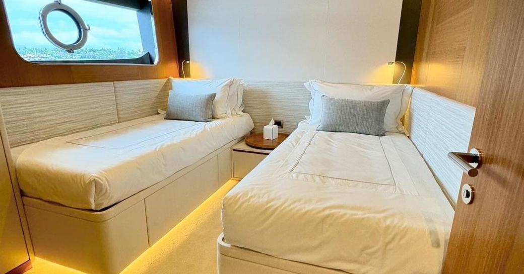 Twin cabin onboard charter yacht A SALT WEAPON