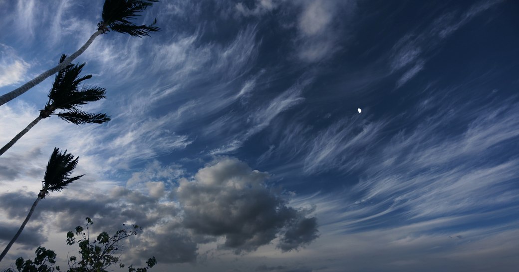 Hurricane starting in the Caribbean sky