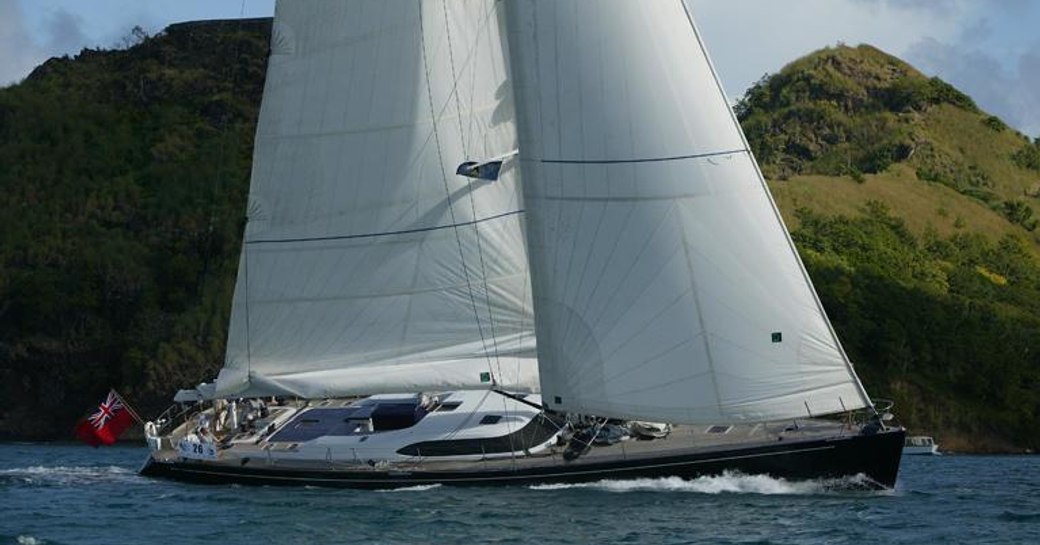 Sailing yacht 'Si Vis Pacem' underway