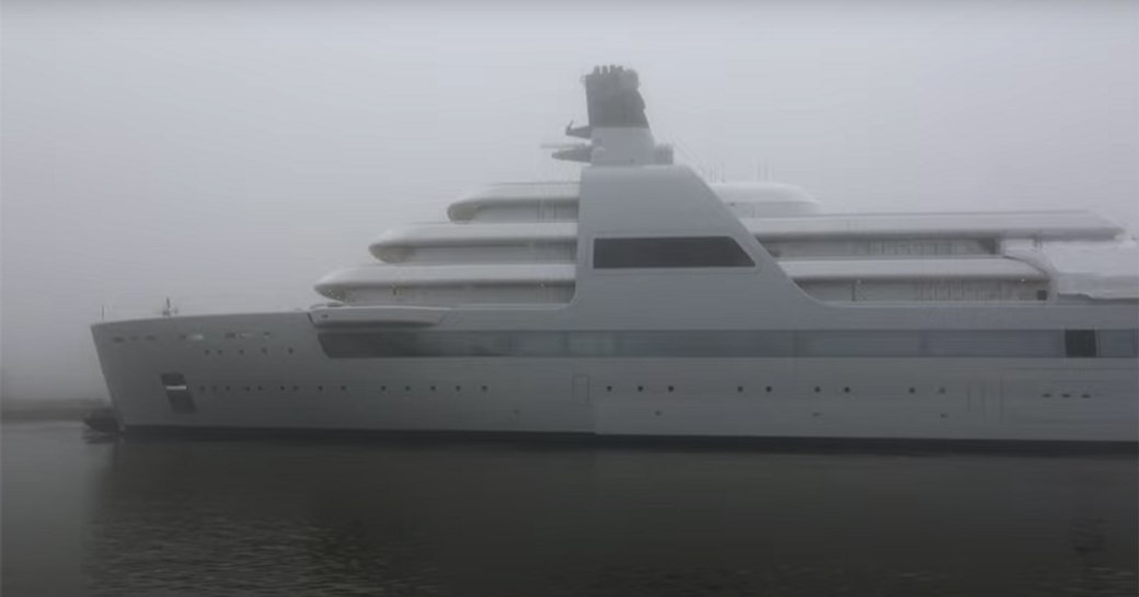 Foggy skies during superyacht SOLARIS launch