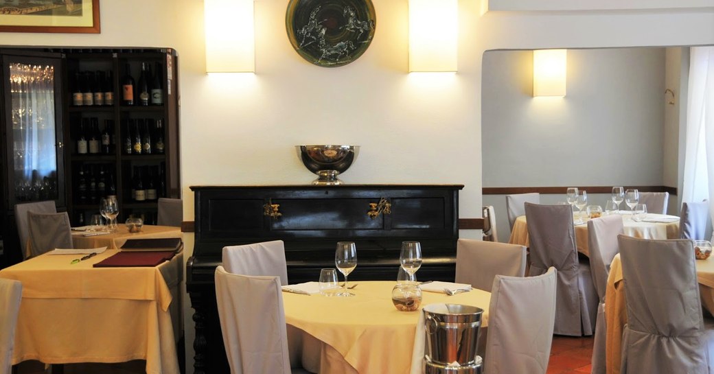 dine at San Giorgio Ristorante on a venice film festival yacht charter