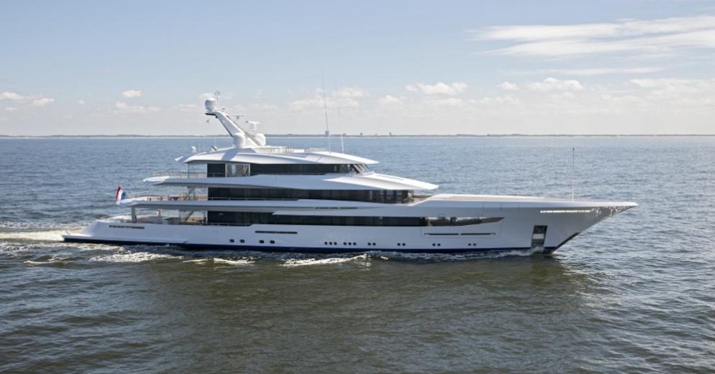 Feadship superyacht JOY undergoing sea trials