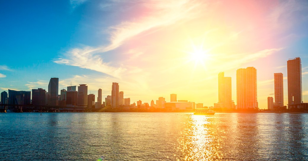 Miami skyline at dusk