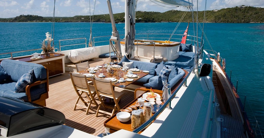 Flybridge on board sailing yacht ANTARA