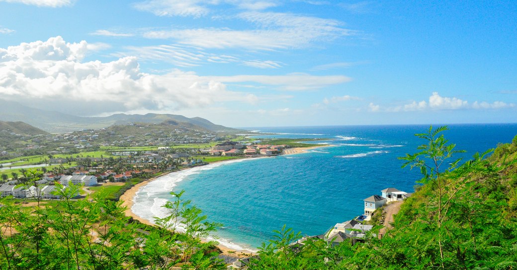 Beautiful beach in St Kitts and Nevis, Caribbean