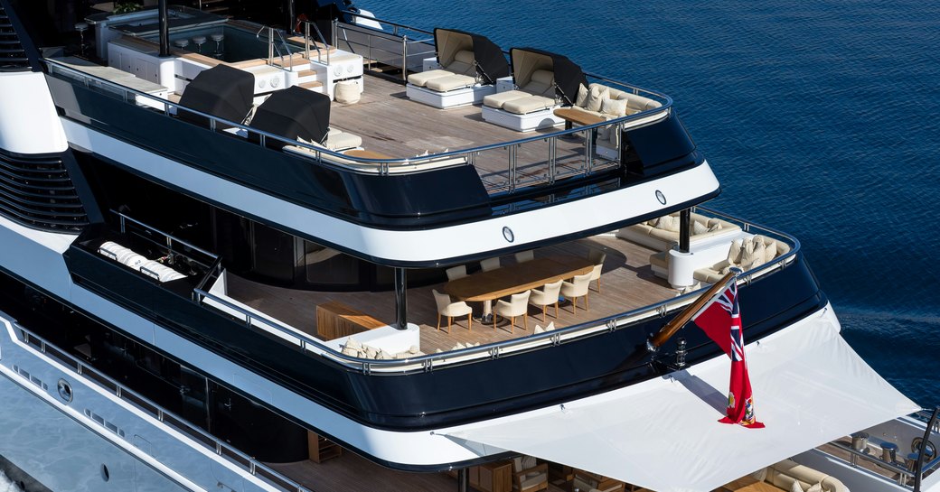 Charter yacht STARFIRE aft decks