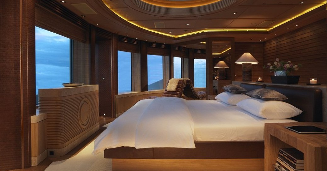 owners cabin on luxury yacht naia 