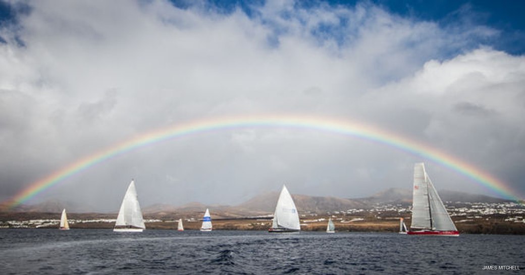 The fleet of RORC sailing yachts embarking in Lanzarote