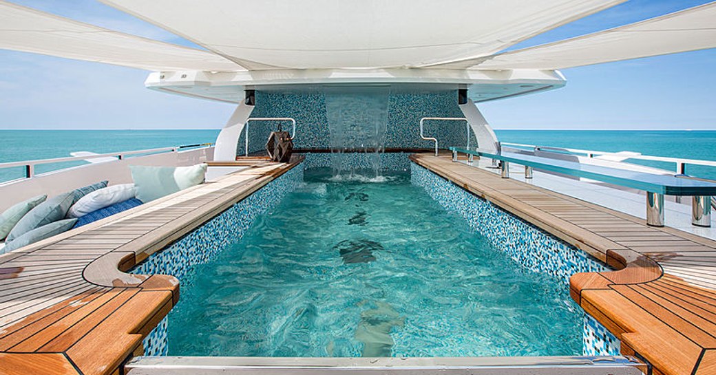 Large swimming pool onboard Dragon