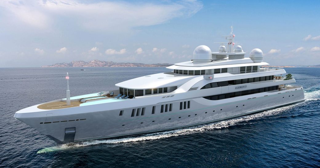 Superyacht Elements cruising the water