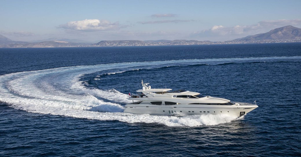 Superyacht RINI underway 