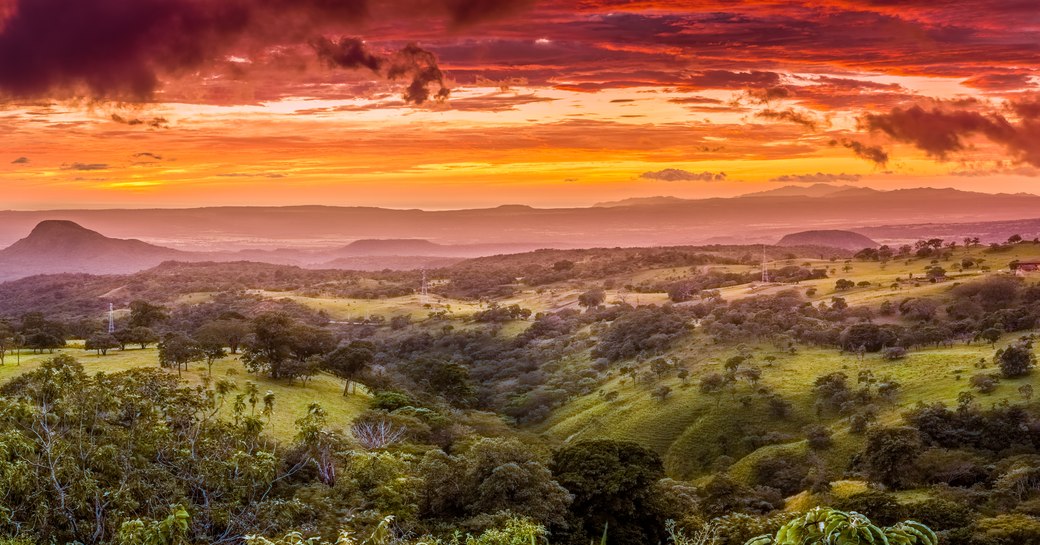 costa rica at sunset