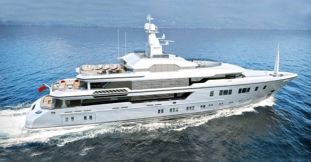 Superyacht North Star underway profile shot