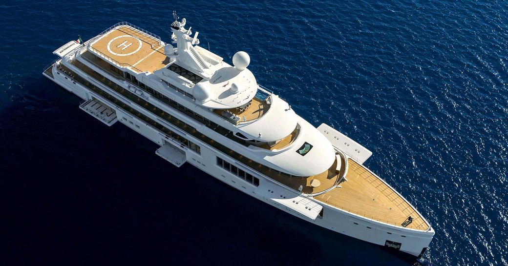  Benetti superyacht Luminosity at anchor